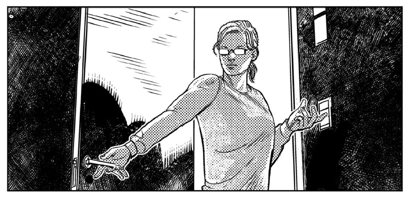 Ilustración de la historieta Luna Oscura y otros casos de Cecilia Guzmán