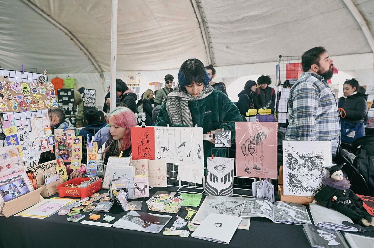 Carpa de fanzines en Crack Bang Boom  